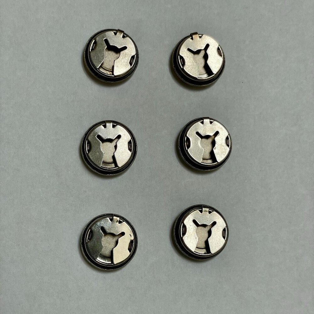 6 Vintage Starburst Button Covers - Picture 4 of 5